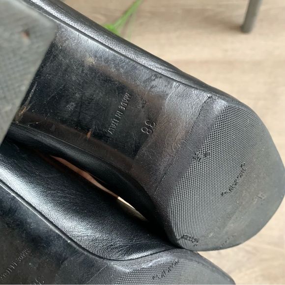 VINTAGE CHANEL Block Heel Shoes Black Silver Size 38 - Picture 10 of 16